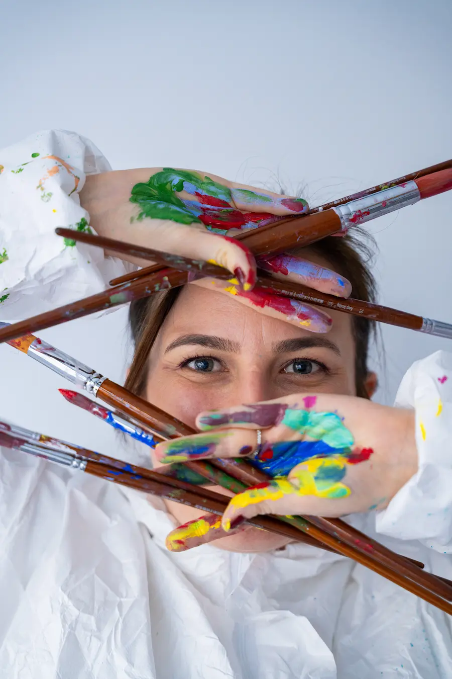 Action Painting sonrası renkli tuval