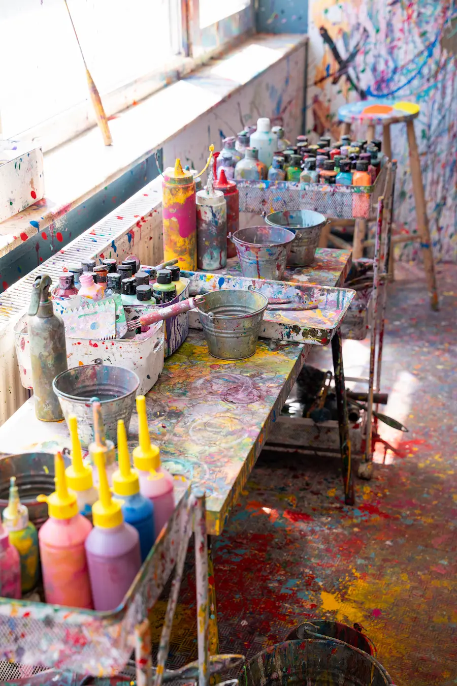 Action Painting sırasında eğlenceli an